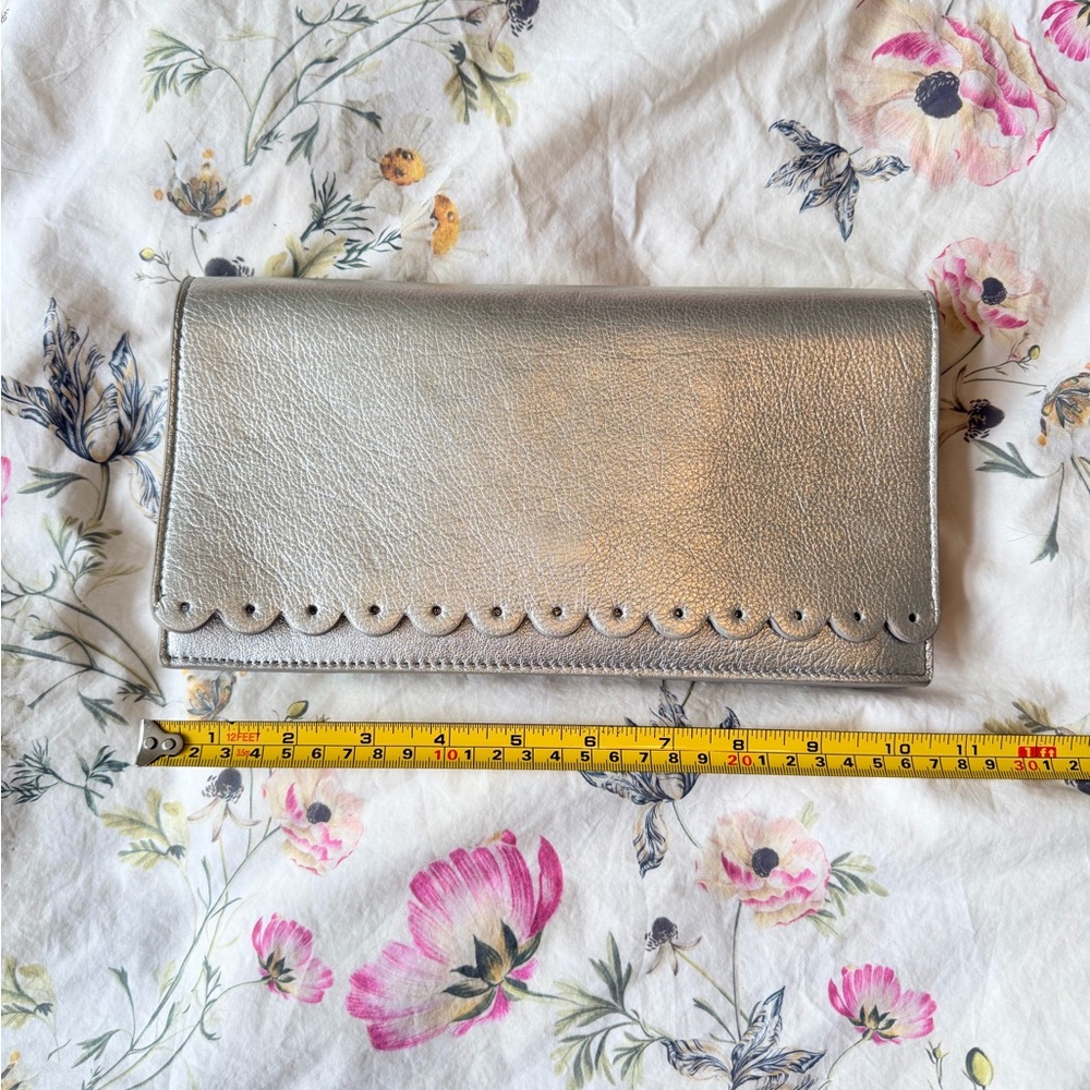 Banana Republic Elegant Silver Women's Clutch with Built in Charger